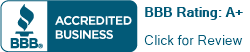 The Better Business Bureau blue logo.
